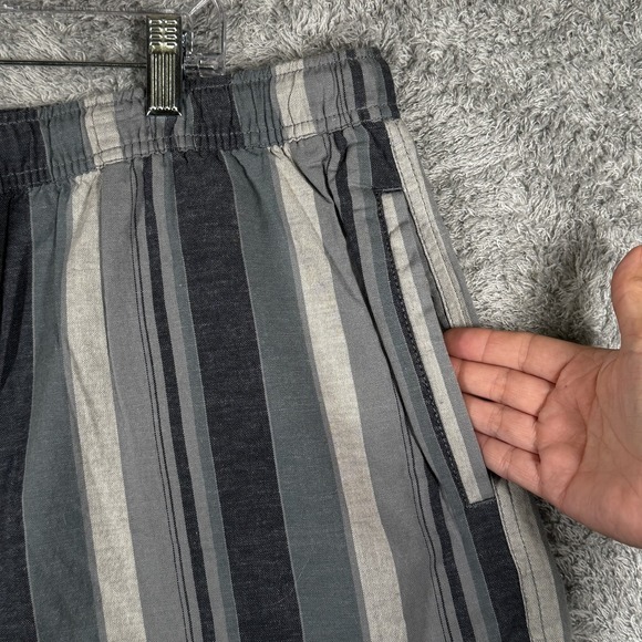 Katin Shorts Mens 2XL Gray Striped Linen Blend Drawstring Chino Pockets Casual - Picture 10 of 12